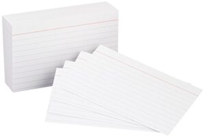amazon basics heavy weight ruled lined index cards, white, 3x5 inch card, 100-count
