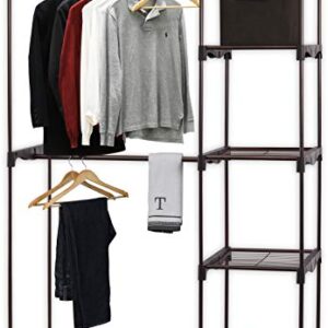 Simple Houseware Freestanding Clothes Garment Organizer Closet, Bronze