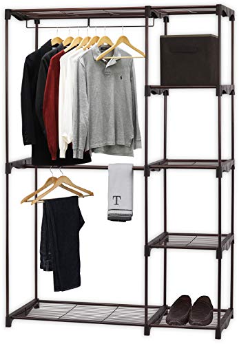 Simple Houseware Freestanding Clothes Garment Organizer Closet, Bronze