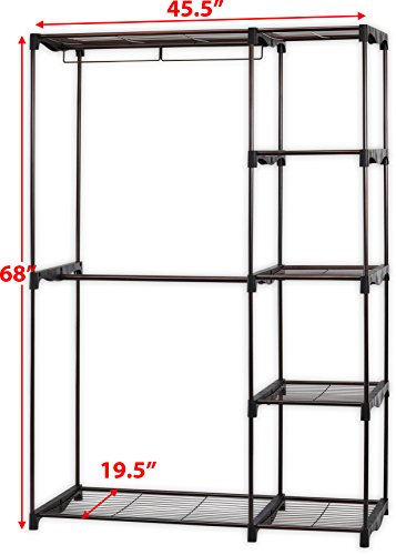 Simple Houseware Freestanding Clothes Garment Organizer Closet, Bronze