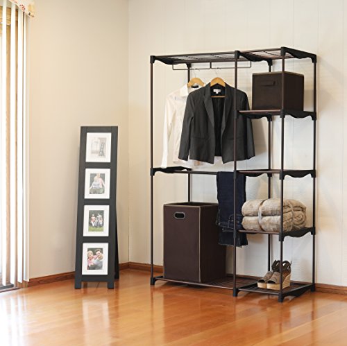 Simple Houseware Freestanding Clothes Garment Organizer Closet, Bronze