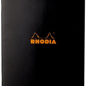 Rhodia Slim Staplebound Notebooks - Dots 48 sheets - 6 x 8 1/4 in. - Black cover