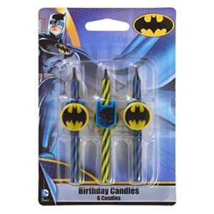 batman birthday cake candles - 6 pc