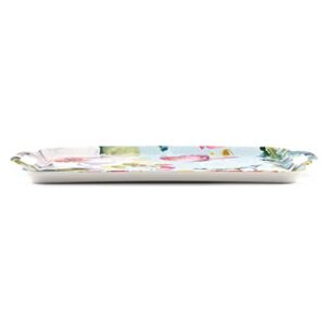 Pimpernel Colorful Breeze Collection Large Handled Tray | Serving Tray for Lunch, Coffee, or Breakfast | Made of Melamine | Measures 19.25" x 11.5" | Dishwasher Safe