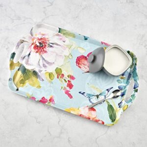 Pimpernel Colorful Breeze Collection Large Handled Tray | Serving Tray for Lunch, Coffee, or Breakfast | Made of Melamine | Measures 19.25" x 11.5" | Dishwasher Safe