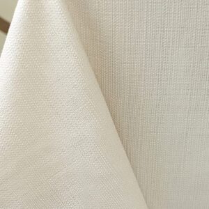 Benson Mills Textured Fabric Table Cloth, for Everyday Home Dining, Parties, Weddings & Holiday tablecloths (60" x 120" Rectangular, Flax/Beige/Taupe)