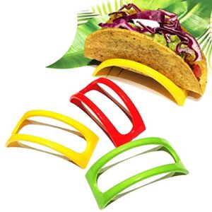 homey product original taco holders - non toxic bpa free microwave safe stands for soft and hard shells