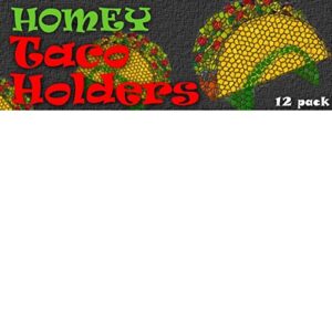 Homey Product Original Taco Holders - Non Toxic BPA Free Microwave Safe Stands for Soft and Hard Shells