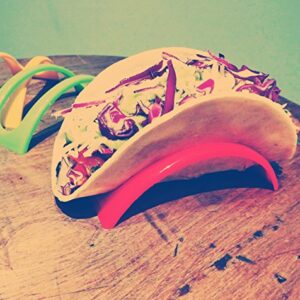 Homey Product Original Taco Holders - Non Toxic BPA Free Microwave Safe Stands for Soft and Hard Shells