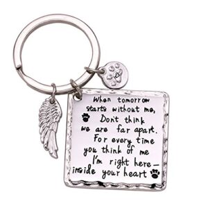 melix home cat dog memorial gifts keychain loss of dog gifts pet sympathy gifts for dogs jewelry