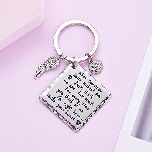 Melix Home Cat Dog Memorial Gifts Keychain Loss of Dog Gifts Pet Sympathy Gifts For Dogs Jewelry