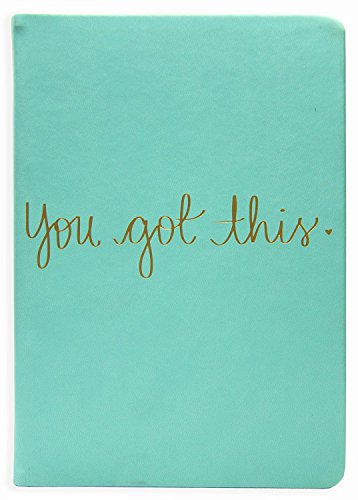 Eccolo Dayna Lee Collection Mint “You Got This” 8x6" Flexi-cover Journal/Notebook, Acid-free Lined Sheets