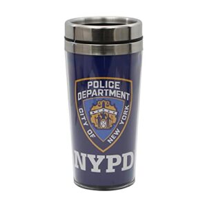 collection of city branded beautifully designed travel mugs (nypd)