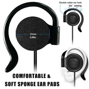 EXMAX 3.5mm Single Side Earphone Earbud One Ear Headphone for EXD-101 ATG-100T ELGT-470 Wireless Tour Guide System Receiver Touring Groups Radio Podcast Laptop MP3/4 Tablet PC Skype YouTube (Left)