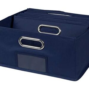 Niche Cubo Set of 6 Half-Size Foldable Fabric Storage Bins- Blue