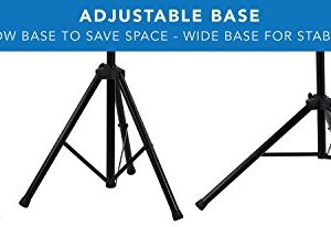 Mount-It! TV Tripod Stand - Portable TV Stands for Flat Screens - Indoor or Outdoor TV Pole Stand - Television Tripod Stand for 32-70 Inches Screen - Single Pole TV Stand with 77lbs Capacity