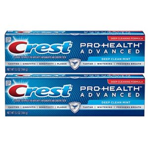 crest pro-health advanced toothpaste, deep clean mint 5.1 oz (pack of 2)