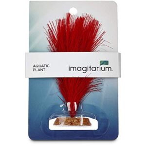 imagitarium red feather silk aquarium plant
