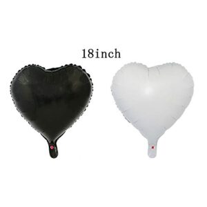 Ezing 40inch Groom Bride Wedding Dress Foil Balloon, 28inch Diamond Ring and 18inch Heart Balloon for Wedding Party Bridal Room Decoration (F)