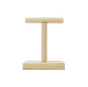 small parrot bird pet perch stand parakeet wood standing gym training grinding toy playstand holder (s)