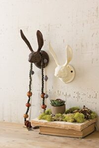 kalalou cxx2234 kalalou rustic cast iron rabbit wall hook, one size, brown
