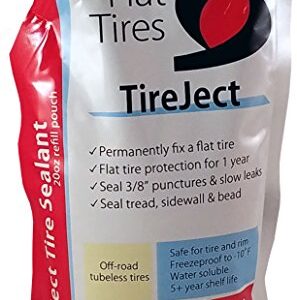 TireJect Off-Road Tire Sealant Refill (20oz Pouch) - Flat Tire Repair - Fix & Prevent Flat Tires - ATV UTV SxS Lawn Mower Golf Cart Tractor