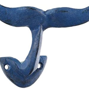 Abbott Collection 27-Iron AGE/357 Tail Wall Hook, 3.5 inches H, Whale Tale