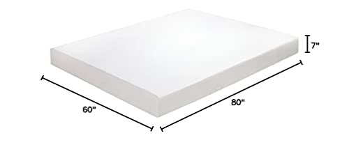 Olee Sleep 7 Inch I-Gel Deluxe Comfort Memory Foam Mattress,Queen,Beige,White, CertiPUR-US, Multi-layered foam, Supporting Body Weight,Comfort and Relieve pressure