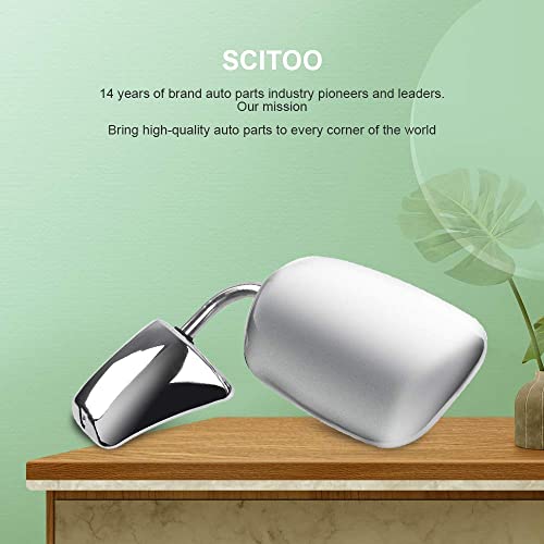 SCITOO Towing Mirrors Fit for Chevy/for GMC Truck Driver Side and Passenger Side Set Plastic Manual Folding Mirrors (Pair)