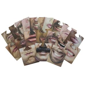 hilarious face mask drink coasters, novelty party favors - 20 pack
