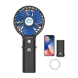 HandFan 2023 Upgraded 5200mAh Portable Handheld Fan Rechargeable Battery Operated, Small Personal Fan, Foldable Mini Desk Fan, Cooling Electric Fan for Travel, Outdoors, Indoors