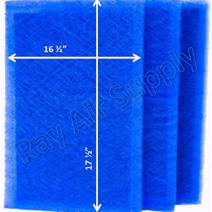 RAYAIR SUPPLY 18x20 MicroPower Guard Air Cleaner Replacement Filter Pads (3 Pack) Blue