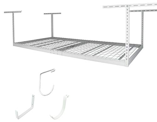 SafeRacks - 4x6 Overhead Garage Storage Rack Combo (24"-45") w/ 18 piece Accessory Kit