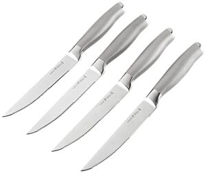 henckels modernist razor-sharp steak knife set of 4, german engineered informed by 100+ years of mastery, stainless steel
