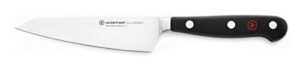 wÜsthof classic 5" utility knife, black, stainless steel