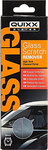 Quixx QGSR1 Glass Scratch Remover, Also for Vehicle Detailing Window Dimond Polish, 30 to 40 Applications, All Inclusive Kit Set, Step 1 Remove Step 2 Polish