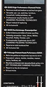 Quixx QGSR1 Glass Scratch Remover, Also for Vehicle Detailing Window Dimond Polish, 30 to 40 Applications, All Inclusive Kit Set, Step 1 Remove Step 2 Polish