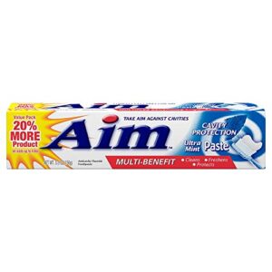 aim cavity protection anticavity fluoride toothpaste ultra mint, 5.5 oz