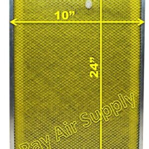 RAYAIR SUPPLY 10x24 MicroPower Guard Air Cleaner Replacement Filter Pads (3 Pack) Yellow