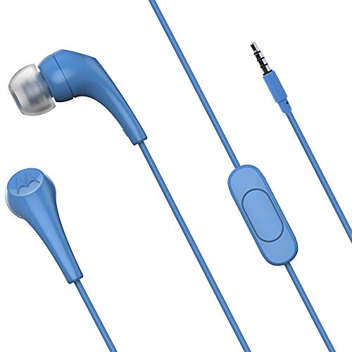 Motorola Earbuds 2 in-Ear Headphones - Noise Isolation, 10mm Audio Drivers, in-Line Microphone - Compatible with Smart Voice Assistants, Lightweight Design, Secure Ear Hook Style - 2 Extra Earbuds
