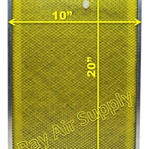 RAYAIR SUPPLY 10x20 MicroPower Guard Air Cleaner Replacement Filter Pads (3 Pack) Yellow