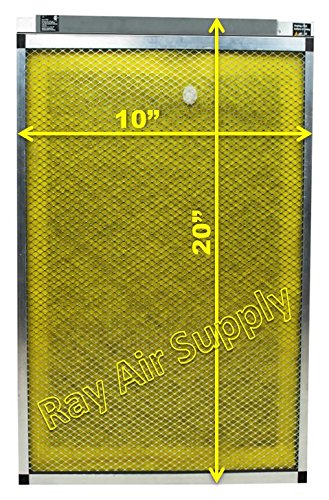 RAYAIR SUPPLY 10x20 MicroPower Guard Air Cleaner Replacement Filter Pads (3 Pack) Yellow