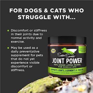 Super Snouts Joint Power 100% Green Lipped Mussels for Dogs & Cats - Dog Joint Supplement Powder Supports Joints, Tendons, Ligaments (5.29 oz)