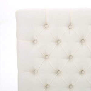 Christopher Knight Home Jezebel Headboard - Fully Upholstered, Queen / Full, Ivory