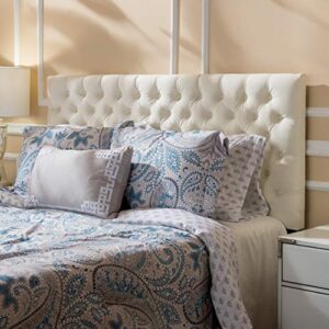 Christopher Knight Home Jezebel Headboard - Fully Upholstered, Queen / Full, Ivory