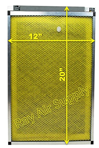 RAYAIR SUPPLY 12x20 MicroPower Guard Air Cleaner Replacement Filter Pads (3 Pack) Yellow