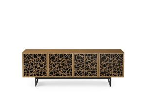 bdi furniture elements quad cabinet ricochet doors, media base, walnut finish
