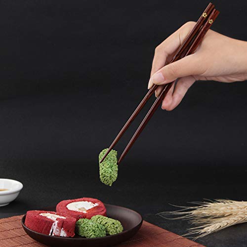 HuaLan Japanese Natural Wood Chopstick Set Reusable Classic Style Chopsticks Non-slip Design Chop Sticks 5 Pairs Gift Set