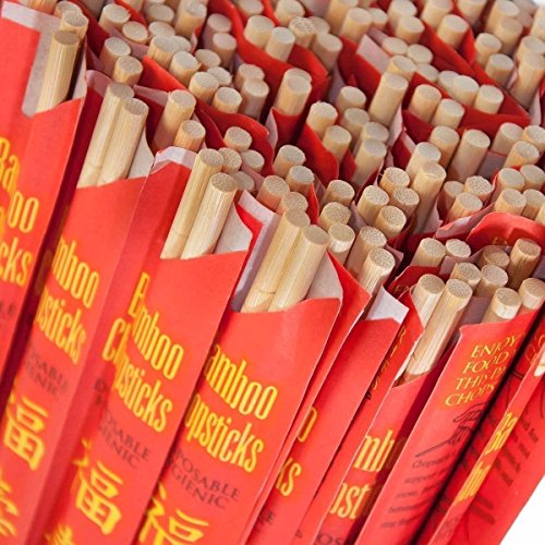 Royal Palillos UV Treated 120 Sets Premium Disposable Bamboo Chopsticks Sleeved and Separated