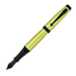 monteverde invincia fountain pen - medium nib, black ink fountain pen, brass (mv42503)